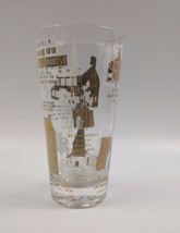 Westminster Drinking Glass with gold etching 5 1/2&quot; Tall - £6.34 GBP