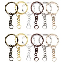 50x Round Key Rings Split Keyfob Jump Rings DIY Jewelry - £8.85 GBP