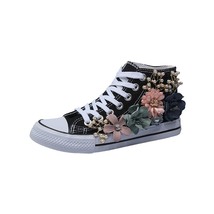 Summer High Top Women Sneakers Wees Canvas Shoes Fashion Casual Shoes Woman Hand - £38.14 GBP