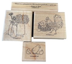 Stampin Up Country Morning Mounted Rubber Stamps - £10.72 GBP