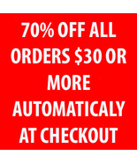 KEEP THE SALE GOING!! 70% OFF ALL $30 OR MORE AUTOMATICALLY AT CHECKOUT ... - $0.00