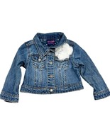 Genuine Kids Girls 2T Denim Jacket White Flower Lapel - £10.75 GBP