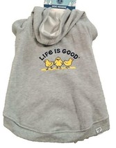 Life Is Good Dog Hoodie Jacket Fleece Chicks Chick Peeps Gray Size XS - $14.03