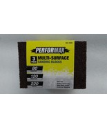 Performax 3 Pack Multi-Surface Wet/Dry Sanding 80/120/220 Grit 4&quot;x2-3/4&quot;... - $11.56