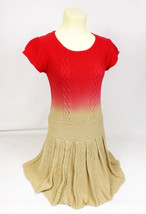 Womens Size S Jessica Simpson Short Sleeve Drop Waist Sweater Dress Ombre - £15.57 GBP