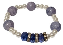 Handmade Multi Layer  Beaded Fashion Bracelet w/ Faux Pearl Accents - NEW - $55.17 MXN