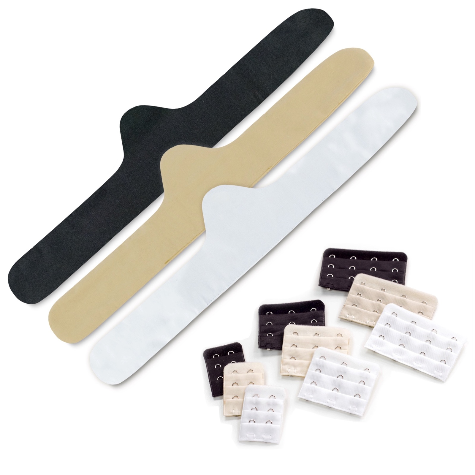 Ultimate Bra Comfort 12-pack (Cotton Bra Liners and Bra Extenders) - Small