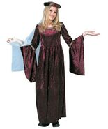 Girls Burgundy Lady Costume Med 8-10 Medieval Renaissance Damsel Guineve... - $415.28 MXN