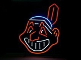 MLB Cleveland Indian Baseball Neon Light Sign 17" x 12" - $499.00