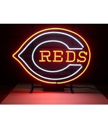 MLB Cincinnati Reds Baseball Bar Neon Light Sign 15&quot; x 12&quot; - £390.13 GBP
