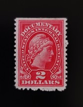 Series of 1917 $2 USA Internal Revenue, Documentary, Rose Scott R241 - $1.94