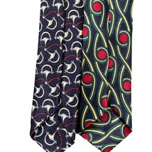 2 X Rene Chagal Men Handmade Necktie Tie Myung Ju Silk Black Red Foulard... - $29.69