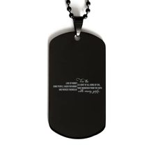 Motivational Christian Black Dog Tag, for The Love of Money is a Root of All Kin - £15.26 GBP
