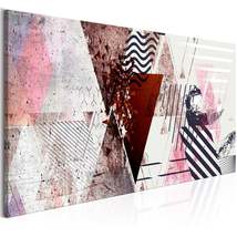 Tiptophomedecor Abstract Canvas Wall Art - Geometric Background Narrow - Stretch - £72.32 GBP+