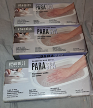 HoMedics ParaSpa Paraffin Wax Refill 20 Liners 2 lbs Wax 20 Liners 3 Box... - £48.94 GBP