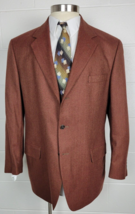 Paul Fredrick Wool Silk Cashmere Herringbone Sport Coat Red Brown Sienna... - $34.65