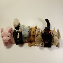 Ty Beanie Baby Scaredy Skunkers Hamlet Whiskers Zodiac Nibbly x2 Lot Of 7 (rare) - £8.63 GBP