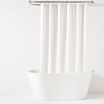 Room Essentials Lightweight PEVA Shower Liner 70x71 White Buttonhole Top - $33.01 MXN