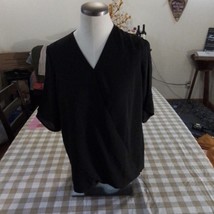 Iman Small Black Blouse, Petite Women&#39;s Fashion, Short Sleeve Top, Stylish Shirt - £7.82 GBP