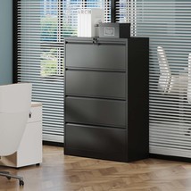 Heavy-Duty Metal 4-Drawer Lateral Filing Cabinet with Lock - $5,189.53 MXN