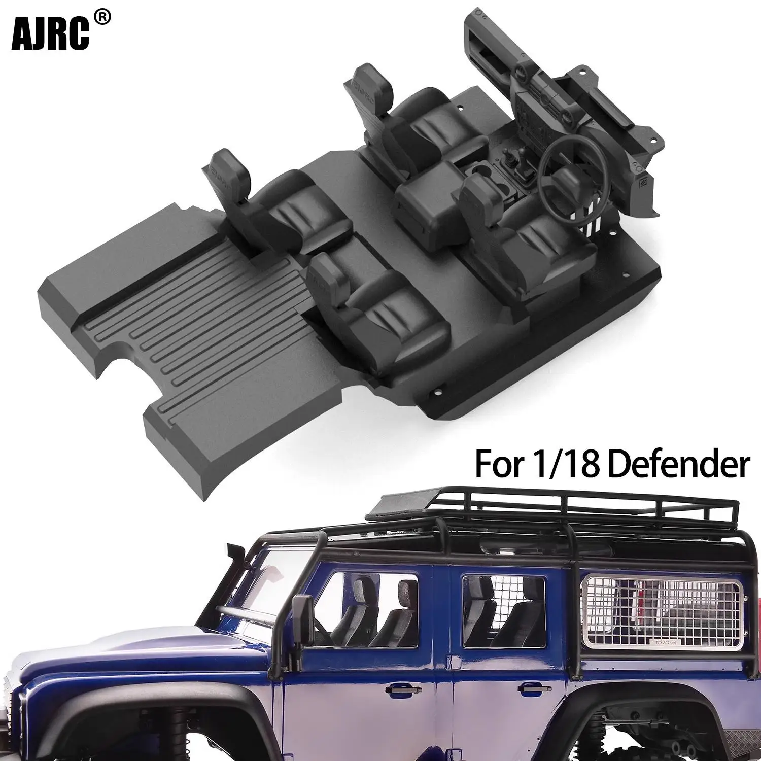 1/18 Interior 3d Printing Seats/center Console/fender For Traxxas Trx4-m Defende - £19.93 GBP