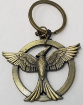 Mocking Jay Keychain Hunger Games Brass Color Metal Vintage - £9.80 GBP