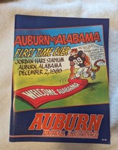 1989 Iron Bowl Auburn vs Alabama Game Program First Time Ever at Jordan-... - £75.52 GBP