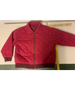 Wild Fable Womens XL Jacket Berry Red Woven 100% Cotton Quilted Bomber - $19.79