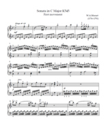 Mozart - Sonata in C Major (first movement) - Sheet Music - $6.08