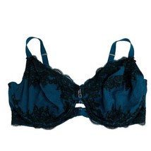 Cacique 44G Unlined Curvy Balconette Bra Lane Bryant Women&#39;s Teal Deep Lagoon - $17.74