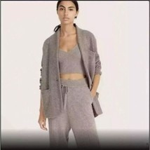 J Crew Merino Wool Alpaca Blend Cocoon Sweater Blazer Grey Women’s Size Large - £29.53 GBP