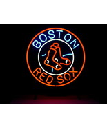 MLB Boston RedSox Baseball Beer Bar Neon Light Sign 16&quot; x 16&quot; - £390.13 GBP