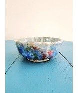 B2 Pottery Dripping Iridescent Unique Handmade Bowl Signed B2 - $465.66 MXN