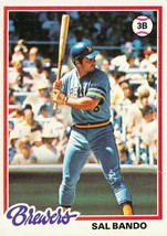 1978 Topps Sal Bando 265 Brewers - £0.79 GBP