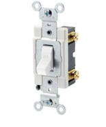 10 Pack Leviton (CSB1-15W) S.P Toggle Switch 15A-120/277V AC/CA, White - $51.43
