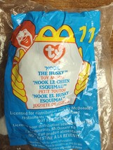 McDonald&#39;s Happy Meal Mini Ty Beanie Baby 1999 #11  Nook The Husky - £4.60 GBP
