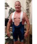 Vicc Bella BIB SHORTS Large Bicycle Cycling Club Apparel Blue/Black/Whit... - €30,08 EUR
