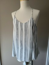 RW &amp; CO. Ladies Top Size Small White/Black Stripes Thin Straps Spring *F... - $15.78