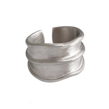 S&#39;STEEL 925 Sterling Silver Rings For Women Lrregular Open Ring Anelli Argento D - £21.34 GBP