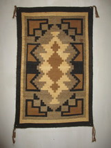 Vintage Native American Two Grey Hills Navajo Blanket with Original Pawn Tag - £1,019.17 GBP