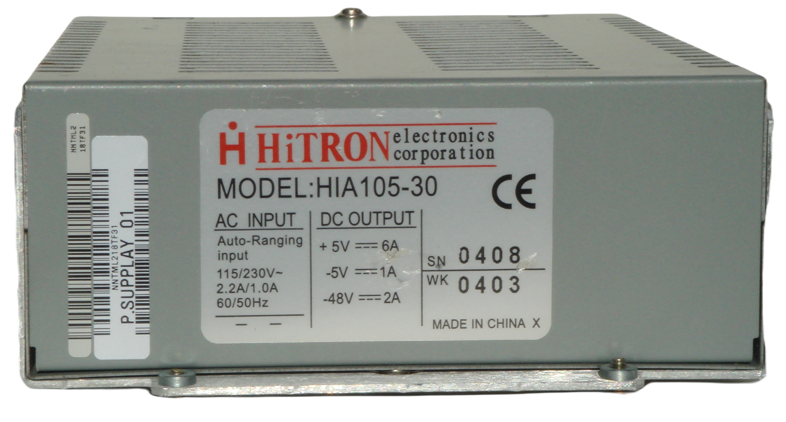 HiTRON ELECTRONIC Power Supply HIA105-30, +5 , -5 and -48 volts - $65.50