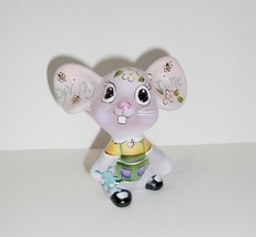 Fenton Glass Pink Opal Spring Mouse Figurine Bunny Bear Cat Ltd Ed #13/20 Barley - £129.71 GBP