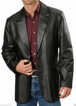 Brand New Men&#39;s Genuine soft Lambskin Leather Blazer Jacket TWO BUTTON Coat - $99.54+
