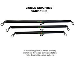 36&quot; Dual Cable Machine Barbell by HOG Legs - £95.88 GBP