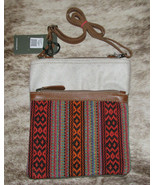 Myra Bag #3988 Leather, Rug, Hairon, Canvas 8.5&quot;x10&quot; Crossbody~Front Zip... - £26.59 GBP