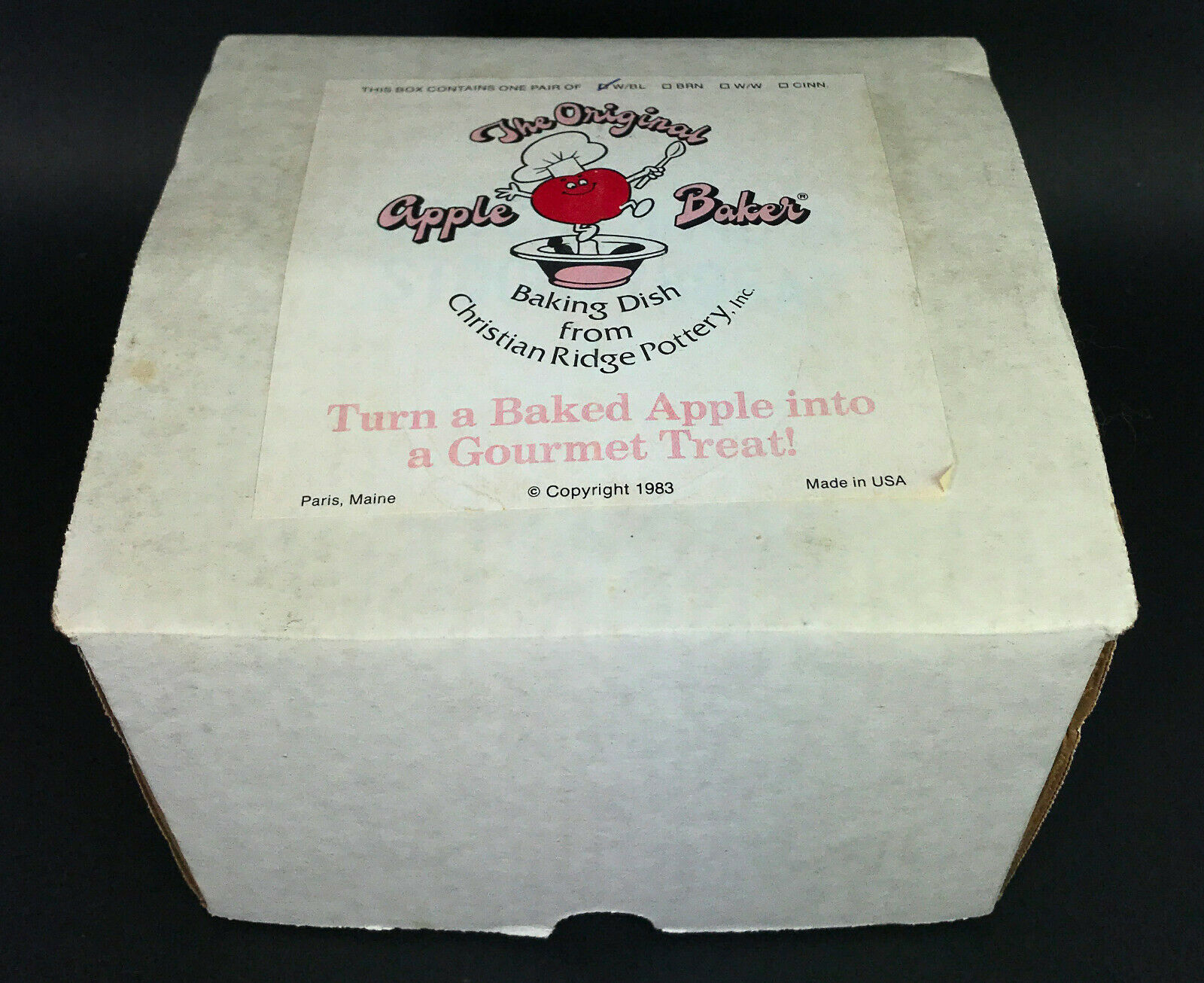 Vtg 1983 The Original Apple Baker Baking Dishes (2) Christian Ridge Pottery - $18.38