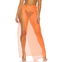 Sheer Net Wrap Skirt O Ring High Slit Swim Coverup Full Length Long 4403... - $19.24