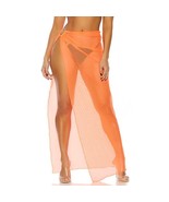 Sheer Net Wrap Skirt O Ring High Slit Swim Coverup Full Length Long 4403... - £15.41 GBP