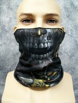 Steam Punk Skeleton Costume Face Mask Neck Gaiter Frankenstein Machine Vampire - £7.79 GBP