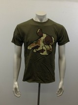 Crooks &amp; Castle Army Green Men&#39;s Medium Short Sleeve Graphic Crew Neck T Shirt - £6.92 GBP